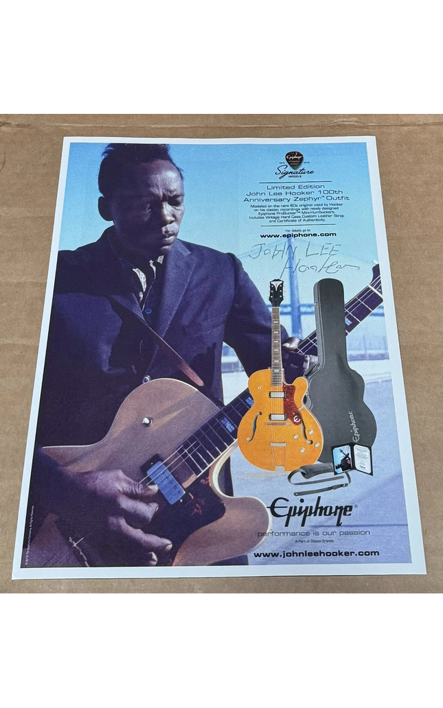 JOHN LEE HOOKER - EPIPHONE GUITARS - ZEPHYR 100th ANNVERSARY - 2019 Print Ad