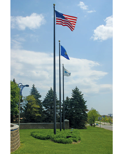 Aluminum Flagpole - External Rope - Heavy Duty, Lifetime Warranty - Made in USA