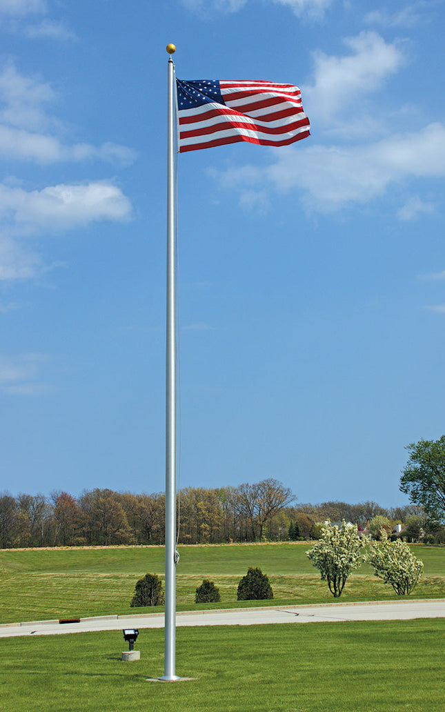 Aluminum Flagpole - External Rope - Heavy Duty, Lifetime Warranty - Made in USA