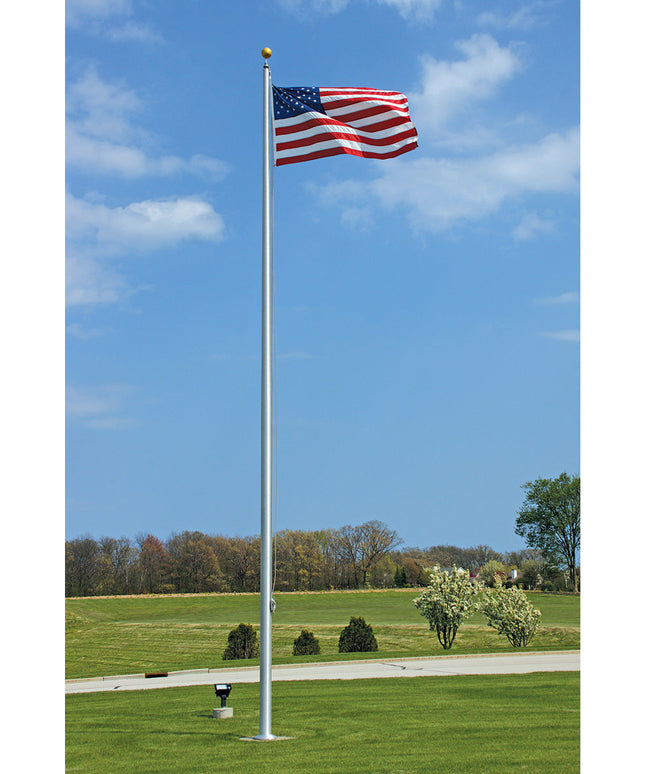 Aluminum Flagpole - External Rope - Heavy Duty, Lifetime Warranty - Made in USA