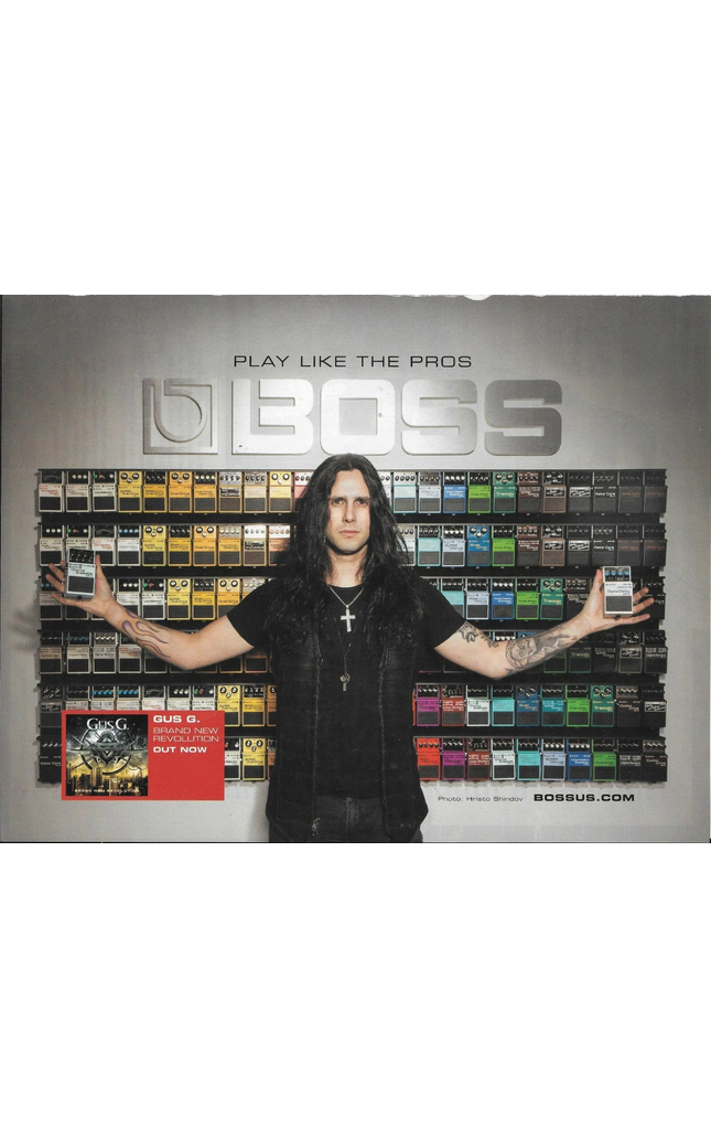 BOSS PEDALS - GUS G. - 2015 Print Advertisement