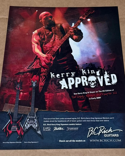 B.C. RICH GUITARS - KERRY KING of SLAYER - 2009 Print Advertisement