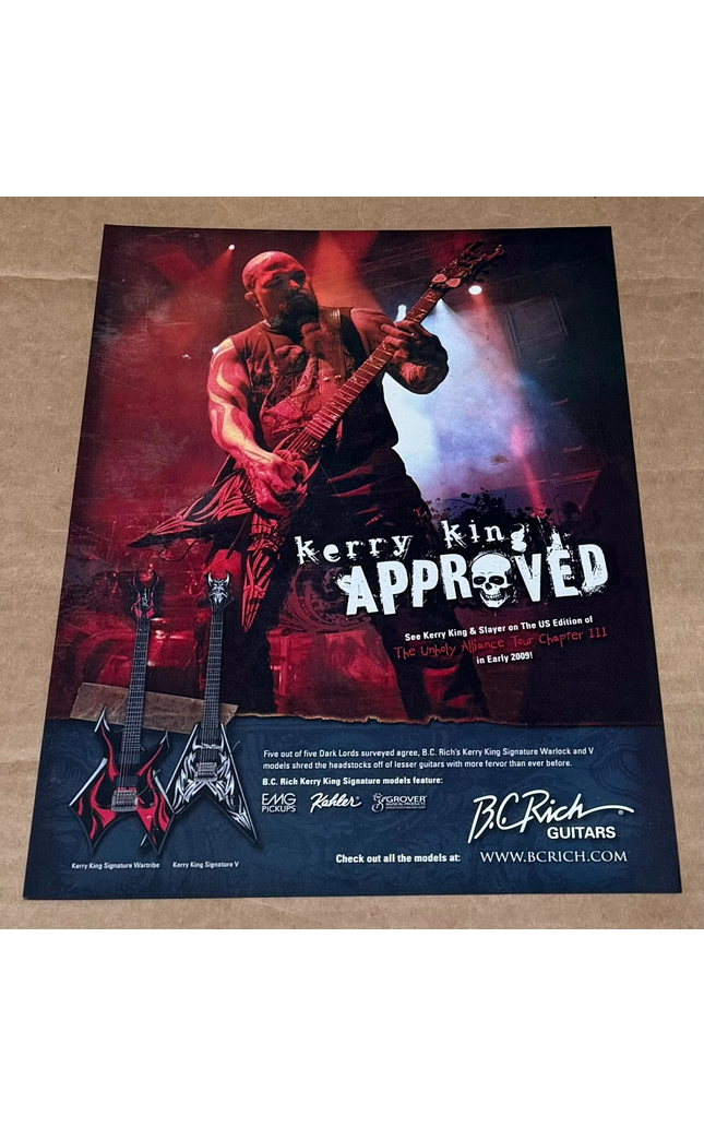 B.C. RICH GUITARS - KERRY KING of SLAYER - 2009 Print Advertisement