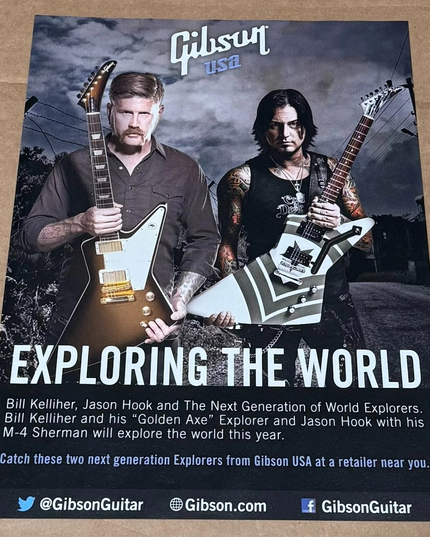 Bill Kelliher & Jason Hook - Gibson Guitars - 2013 Print Advertisement