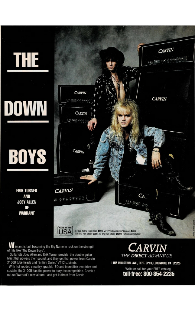CARVIN AMPS - ERIK TURNER & JOEY ALLEN OF WARRANT - Print Ad