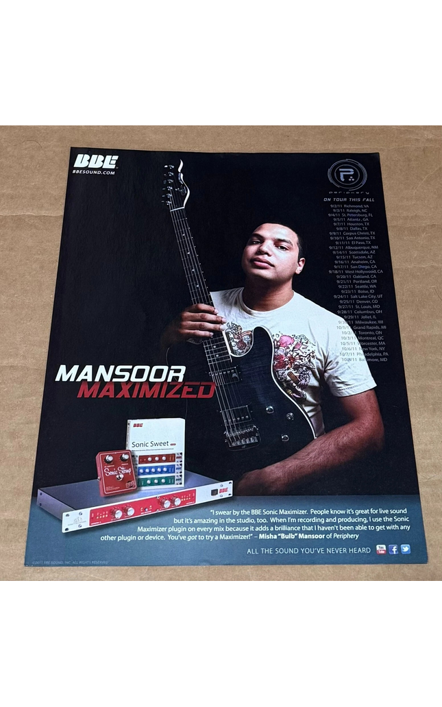 BBE SOUND - MISHA BULB MANSOOR of PERIPHERY - 2011 Print Advertisement