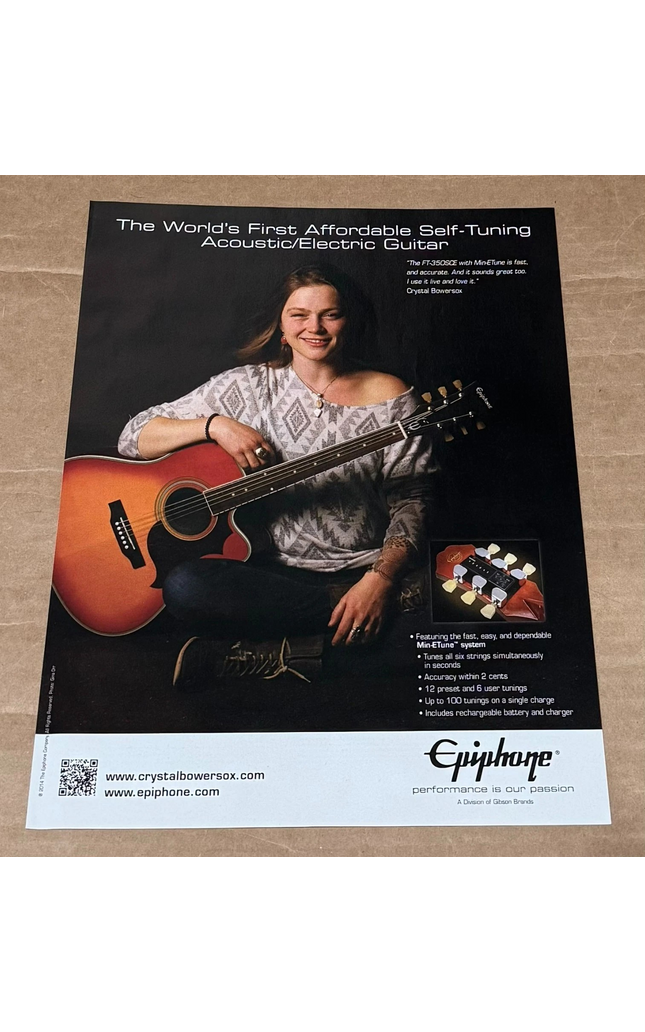 EPIPHONE GUITARS - CRYSTAL BOWERSOX - 2014 Print Advertisement