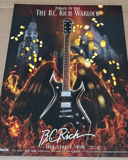 B.C. RICH GUITARS - WARLOCK - 2016 Print Advertisement