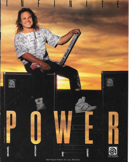 AMPEG AMPS - MICHAEL ANTHONY of VAN HALEN - Print Advertisement