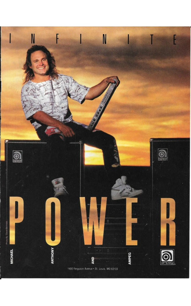 AMPEG AMPS - MICHAEL ANTHONY of VAN HALEN - Print Advertisement