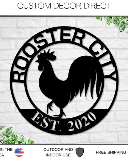 Rooster House Sign, Our Little Coop Sign, Personalized Rooster Sign, Custom Rooster House Sign, Rooster Decor, Chicken Sign, Rustic Sign