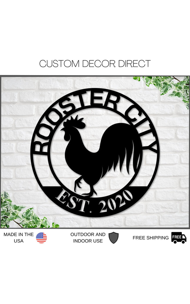 Rooster House Sign, Our Little Coop Sign, Personalized Rooster Sign, Custom Rooster House Sign, Rooster Decor, Chicken Sign, Rustic Sign