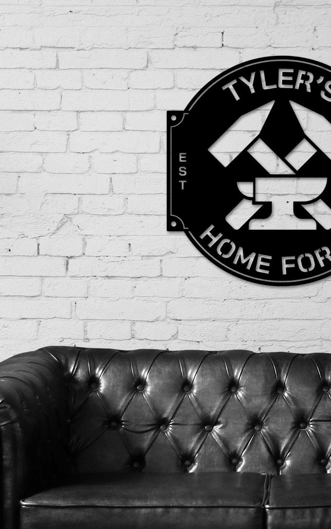 Blacksmith Sign, Metal Sign, Home Forge Sign, Forge Sign, Blade Smith Sign, Custom Home Forge Sign, Anvil Sign, Hammer Sign, Blacksmith Gift