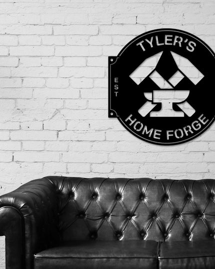 Blacksmith Sign, Metal Sign, Home Forge Sign, Forge Sign, Blade Smith Sign, Custom Home Forge Sign, Anvil Sign, Hammer Sign, Blacksmith Gift