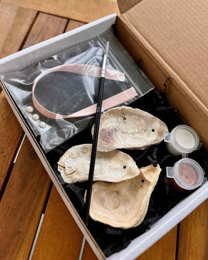 DIY Oyster Shell Ornament Kit: Painting Craft Set