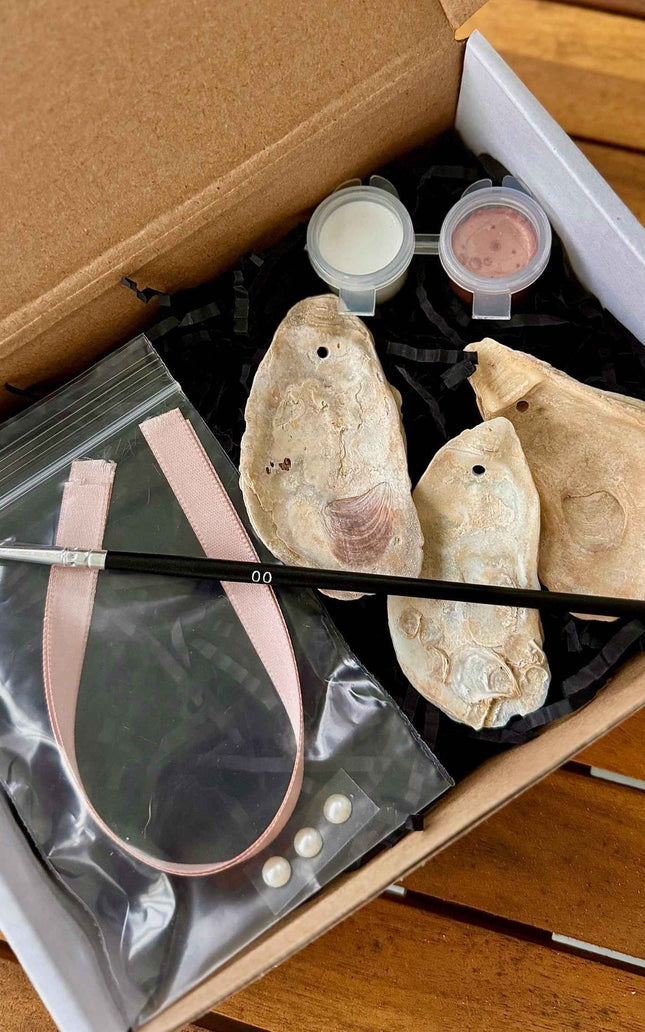 DIY Oyster Shell Ornament Kit: Painting Craft Set
