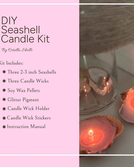DIY Seashell Candle Kit: Soy Wax Candles