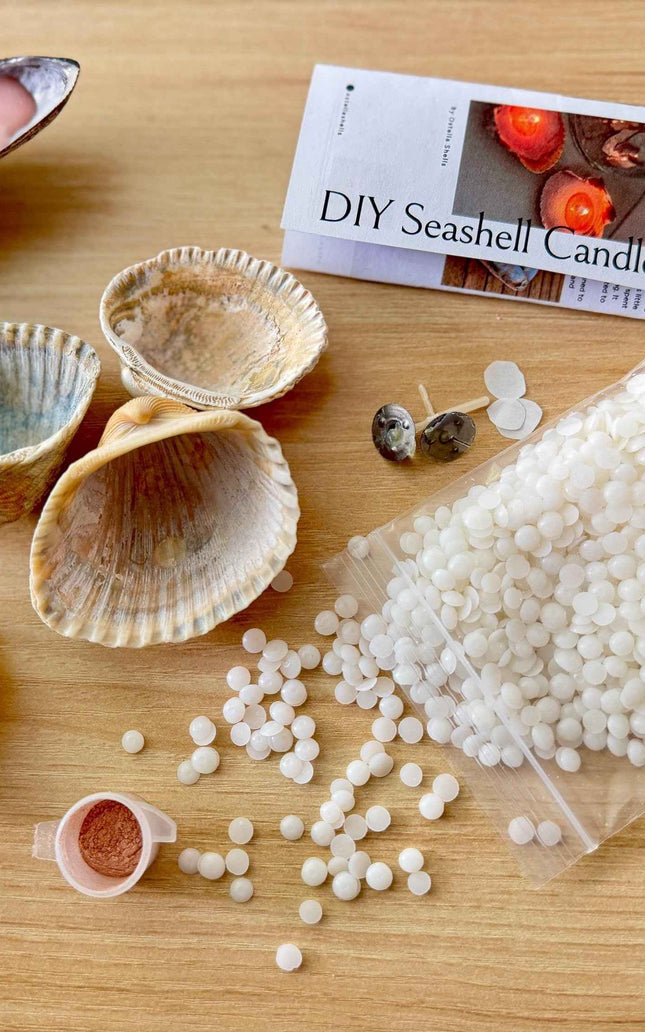 DIY Seashell Candle Kit: Soy Wax Candles