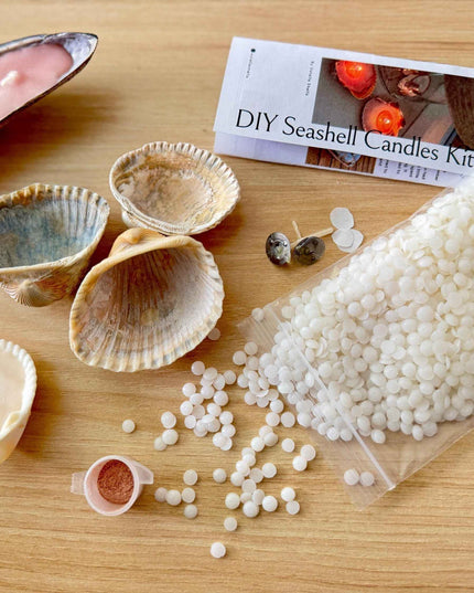 DIY Seashell Candle Kit: Soy Wax Candles