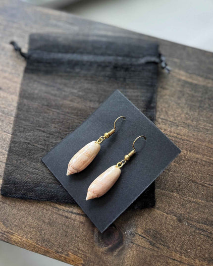 Lettered Olive Shell Earrings