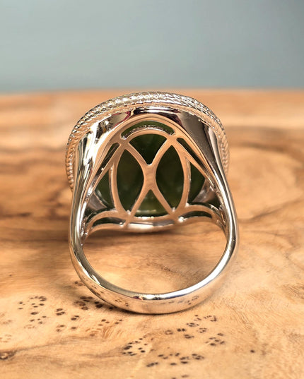 Canadian Jade Silver Ring - 1062