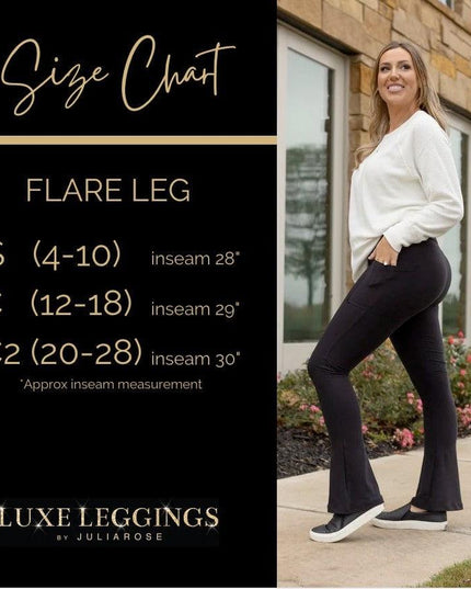 Ready to Ship | The Fiona - Black Flare Leggings WITH POCKETS