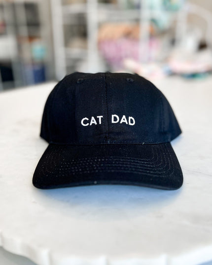 Cat Dad Hat Black