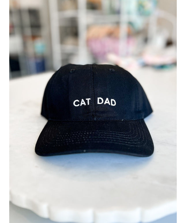 Cat Dad Hat Black
