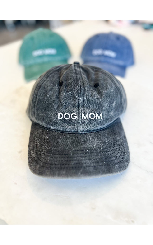 Dog Mom Hat Gray