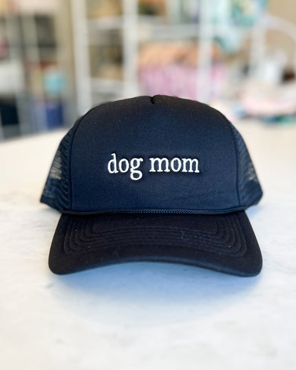 Dog Mom Trucker Hat Black