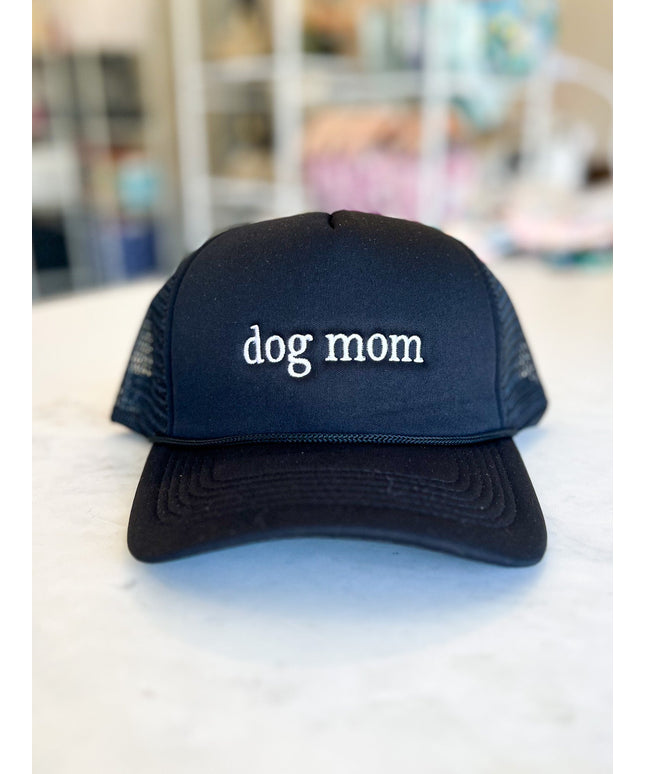 Dog Mom Trucker Hat Black