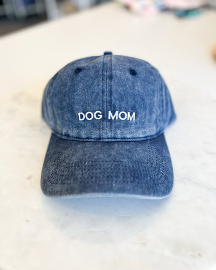 Dog Mom Hat Blue