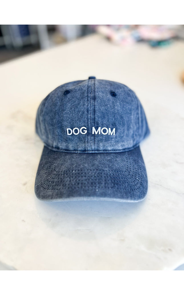 Dog Mom Hat Blue