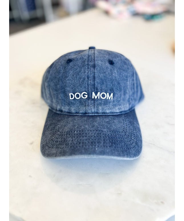 Dog Mom Hat Blue