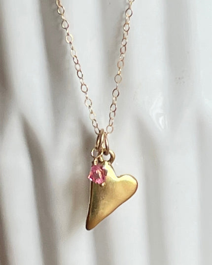 Jenna Heart Gold Necklace