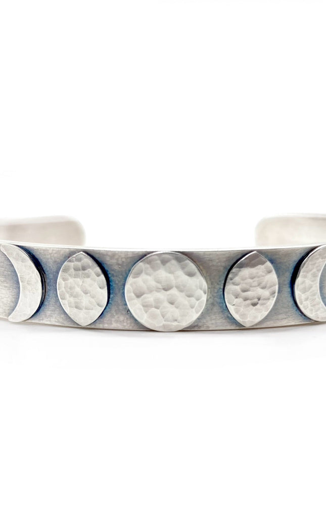 Moon Phase Cuff Bracelet in Sterling Silver