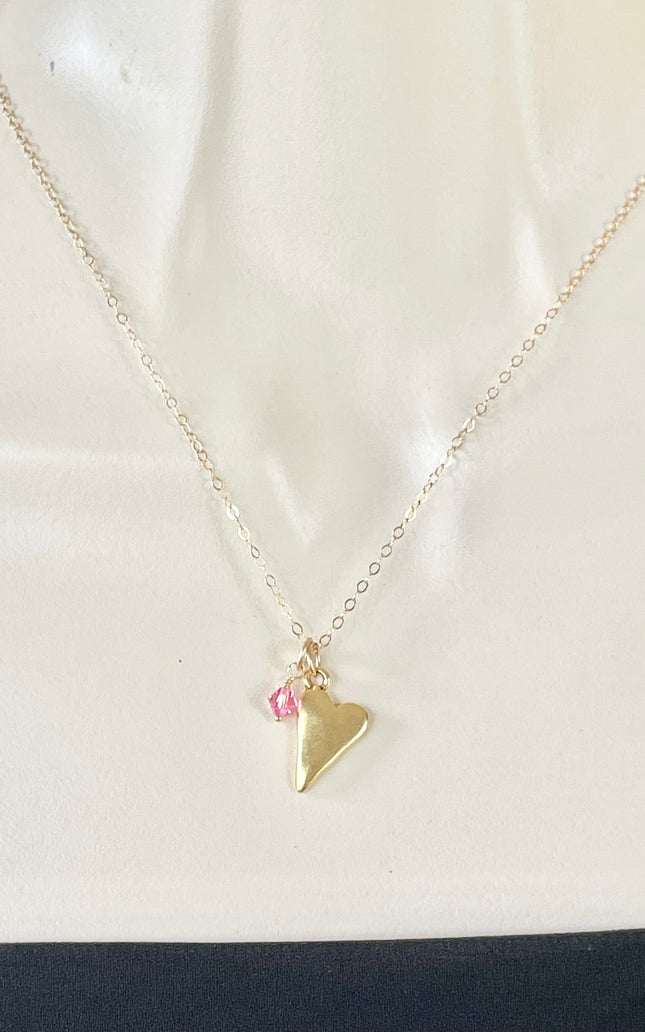 Jenna Heart Gold Necklace