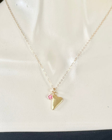 Jenna Heart Gold Necklace