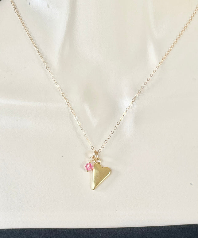 Jenna Heart Gold Necklace