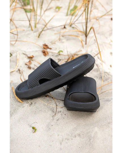 Ready to Ship | Black Insanely Comfy -Beach or Casual Slides