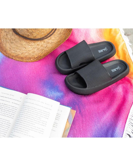 Ready to Ship | Black Insanely Comfy -Beach or Casual Slides