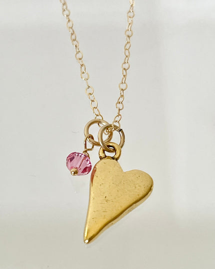 Jenna Heart Gold Necklace