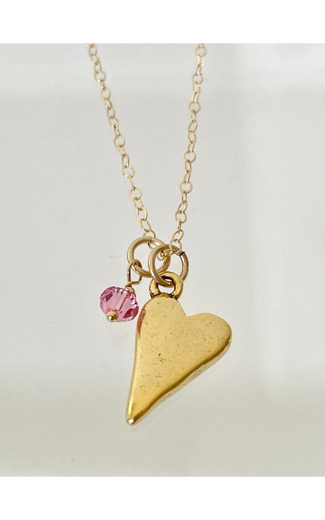 Jenna Heart Gold Necklace
