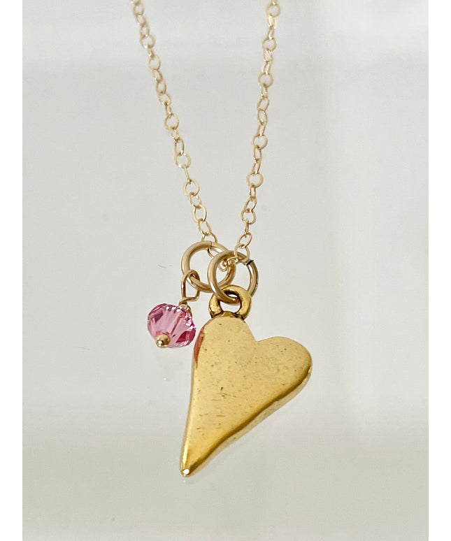 Jenna Heart Gold Necklace