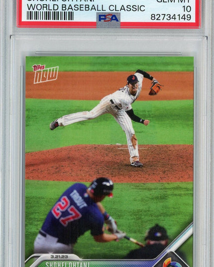 Graded 2023 Topps Now Shohei Ohtani #WBC71 World Baseball Classic Baseball Card PSA 10 Gem Mint