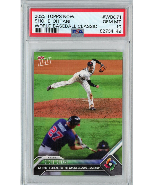 Graded 2023 Topps Now Shohei Ohtani #WBC71 World Baseball Classic Baseball Card PSA 10 Gem Mint
