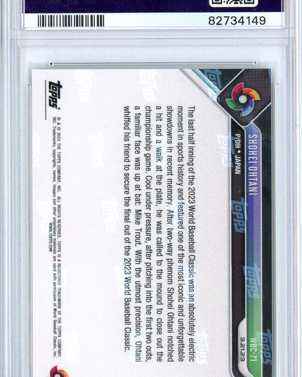 Graded 2023 Topps Now Shohei Ohtani #WBC71 World Baseball Classic Baseball Card PSA 10 Gem Mint