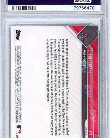 Graded 2023 Topps Now Shohei Ohtani #579 Baseball Card PSA 10 Gem Mint