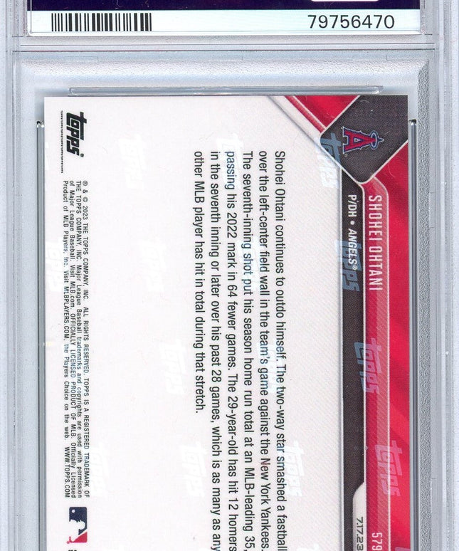 Graded 2023 Topps Now Shohei Ohtani #579 Baseball Card PSA 10 Gem Mint