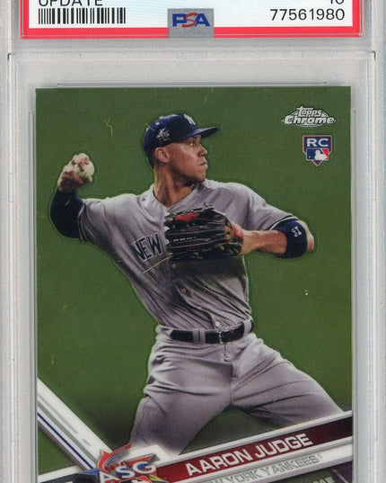 Graded 2017 Topps Chrome Aaron Judge #HMT40 Update Rookie RC Baseball Card PSA 10 Gem Mint